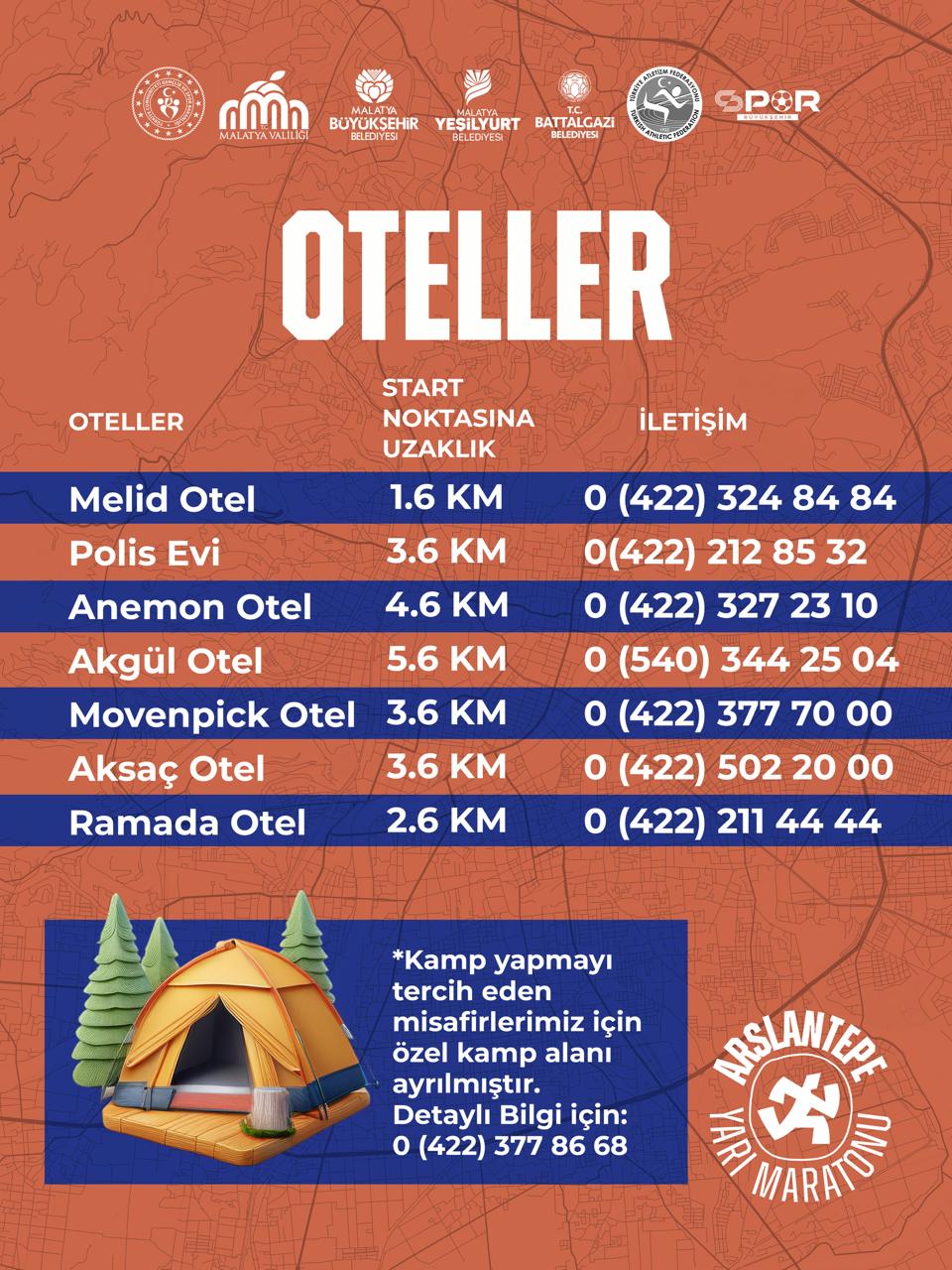Konaklama ve Kamp Alanı Bilgilendirmesi